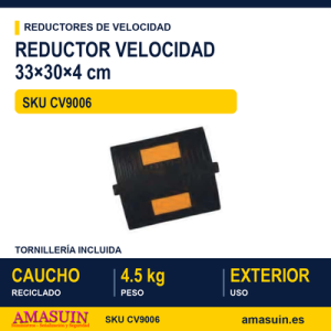 Reductor Velocidad Negro 33x30x4cm