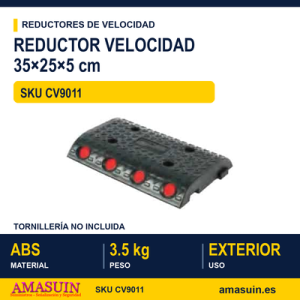 Reductor Velocidad Negro 35x25x5cm