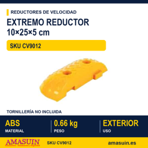 Extremo Reductor Velocidad Amarillo 10x25x5cm