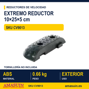 Extremo Reductor Velocidad Negro 10x25x5cm