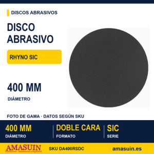 Disco Abrasivo 400mm. Rhyno SIC Doble Cara.
