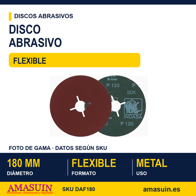 Disco Abrasivo Flexible 180mm. 1 Disco Abrasivo Flexible 180mm.