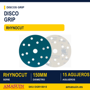 Disco Grip Rhynocut 150mm. 15 Agujeros.
