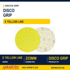 Disco Grip Rhynogrip E Yellow Line 225mm.