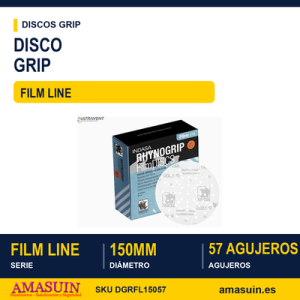 Disco Grip Rhynogrip Film Line 150mm. 57 Agujeros.