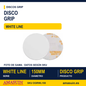 Disco Grip Rhynogrip White Line 150mm.