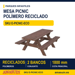 Mesa Picnic – Polímero reciclado