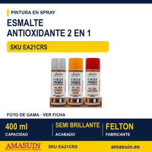 Esmalte Antioxidante 2 en 1 Colores RAL Spray 400ml.