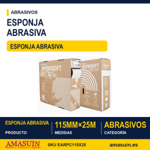 Esponja Abrasiva Rhynosoft Pre-Cut 115mm.x25m.