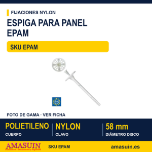 Espiga para panel aislante "epam"