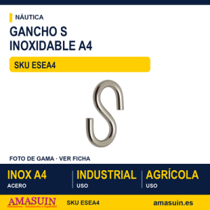 Gancho "S" Inoxidable A4