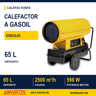 Calefactor Aire Caliente ESKOL65 a Gasoil 1 Calefactor Aire Caliente ESKOL65 a Gasoil