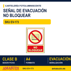 Señal Clase B No Bloquear A4