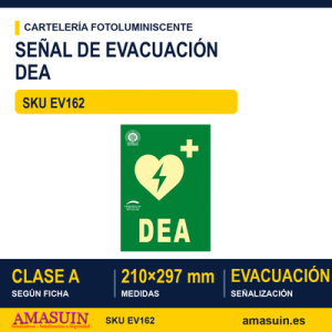 Señal Clase A Evacuación Dea 210x297mm