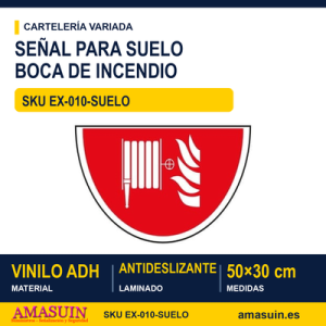 Señal Suelo Boca Incendio 50x30cm