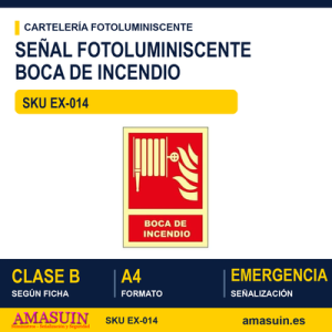 Señal Clase B Boca de Incendio A4