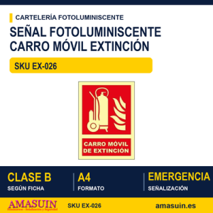 Señal Clase B Carro Móvil Extinción A4