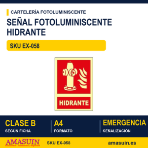 Señal Clase B Hidrante A4