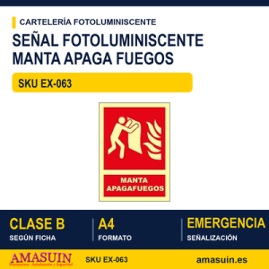 Señal Clase B Manta Apaga Fuegos A4