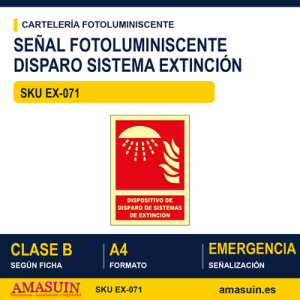 Señal Clase B Dispositivo Disparo Sistemas Extinción A4