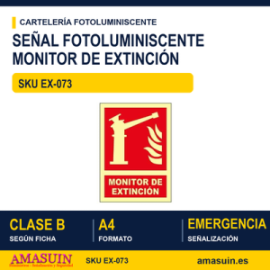 Señal Clase B Monitor de Extinción A4