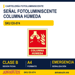 Señal Clase B Columna Húmeda A4
