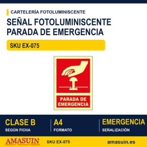 Señal Clase B Parada de Emergencia A4