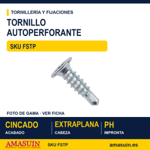 Tornillo autoperforante cabeza extraplana Cincado