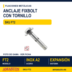 Fixbolt tornillo Inoxidable A2