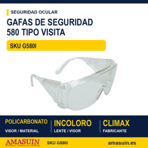 Gafas Seguridad 580 Incolora Tipo Visita.