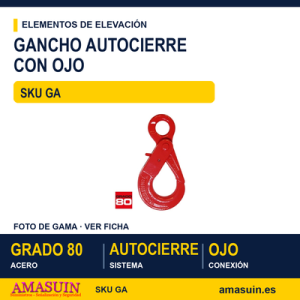 Gancho autocierre grado 80