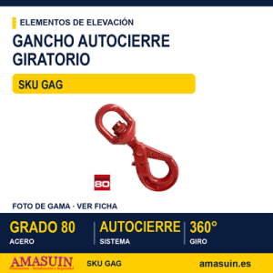 Gancho autocierre giratorio grado 80