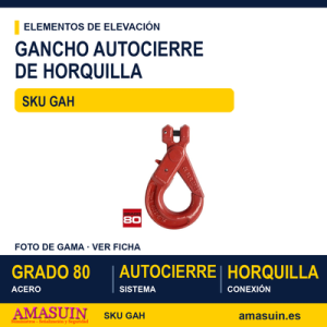 Gancho autocierre horquilla grado 80