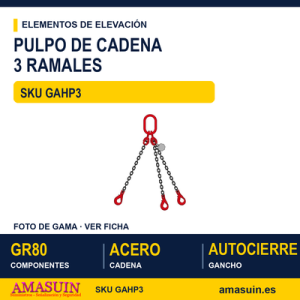 Pulpo de cadena 3 ramales Gr80