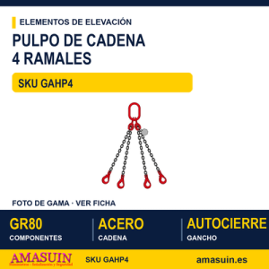 Pulpo de cadena 4 ramales Gr80