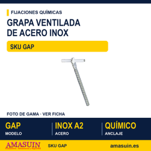 Grapa ventilada Inoxidable A2