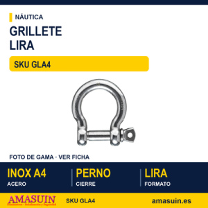 Grillete lira Inoxidable A4