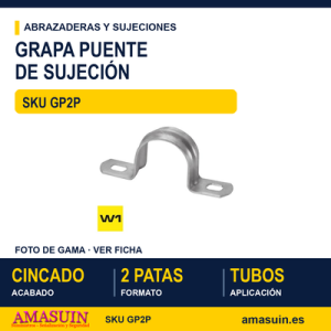 Grapa puente simple - 2 patas W1 Cincada