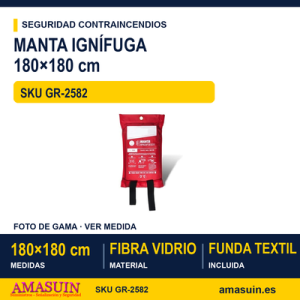 Manta Ignifuga 180x180cm FV en Bolsa.