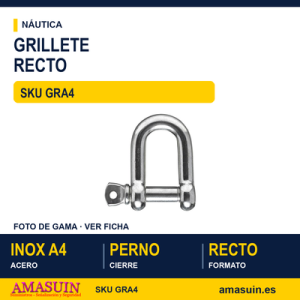 Grillete recto Inoxidable A4
