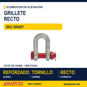 Grillete recto alta resistencia con tornillo