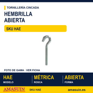 Hembrilla abierta estampada rosca métrica Cincada