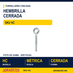 Hembrilla cerrada rosca métrica Cincada