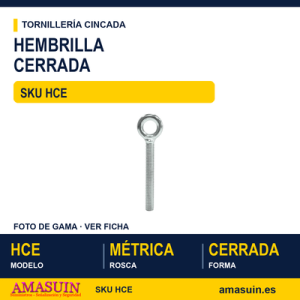 Hembrilla cerrada estampada rosca métrica Cincada