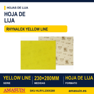 Hoja Lija Rhynalox Yellow Line 230x280mm.