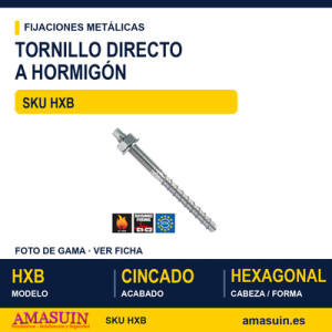 Tornillo directo hormigón doble rosca ZN - CE OP.1