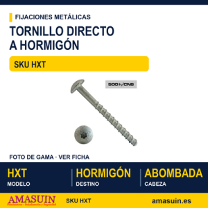 Tornillo directo hormigón cabeza abombada TX - SST