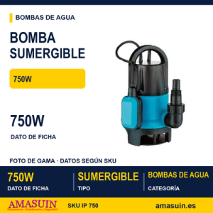 BOMBA SUMERGIBLE 750 W