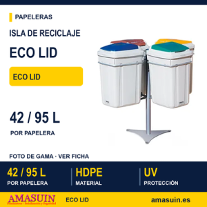 Papelera Isla Eco-lid