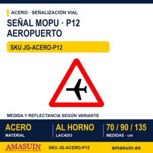 Señal Acero MOPU P12 Aeropuerto